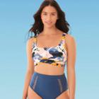 Women's Slimming Control Twist Front Bikini Top - Beach Betty By Miracle Brands M, Women's, Size: Medium,