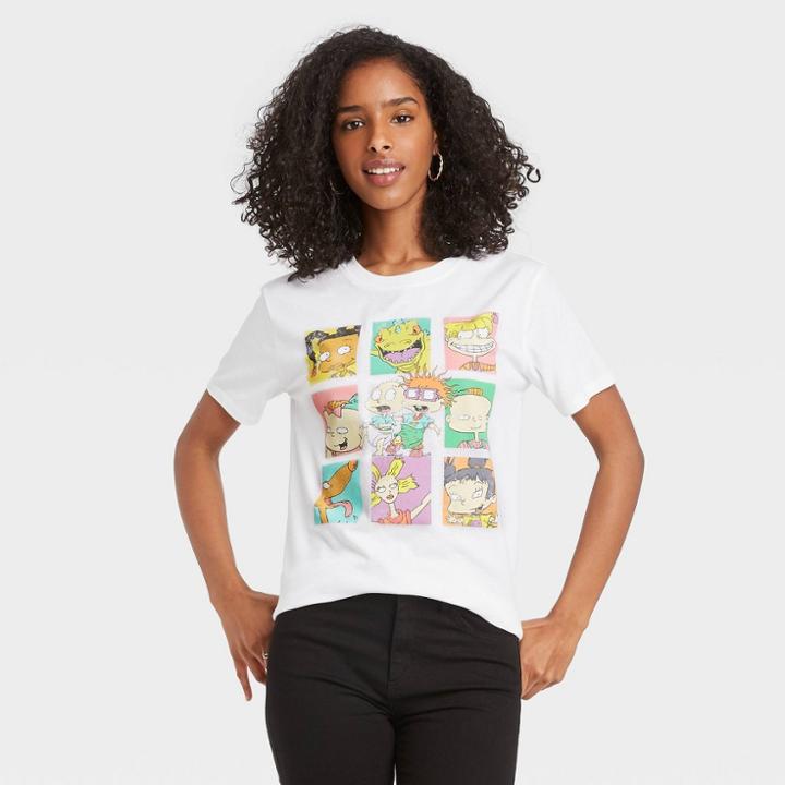 Women's Nickelodeon Rugrats Short Sleeve Graphic T-shirt - White