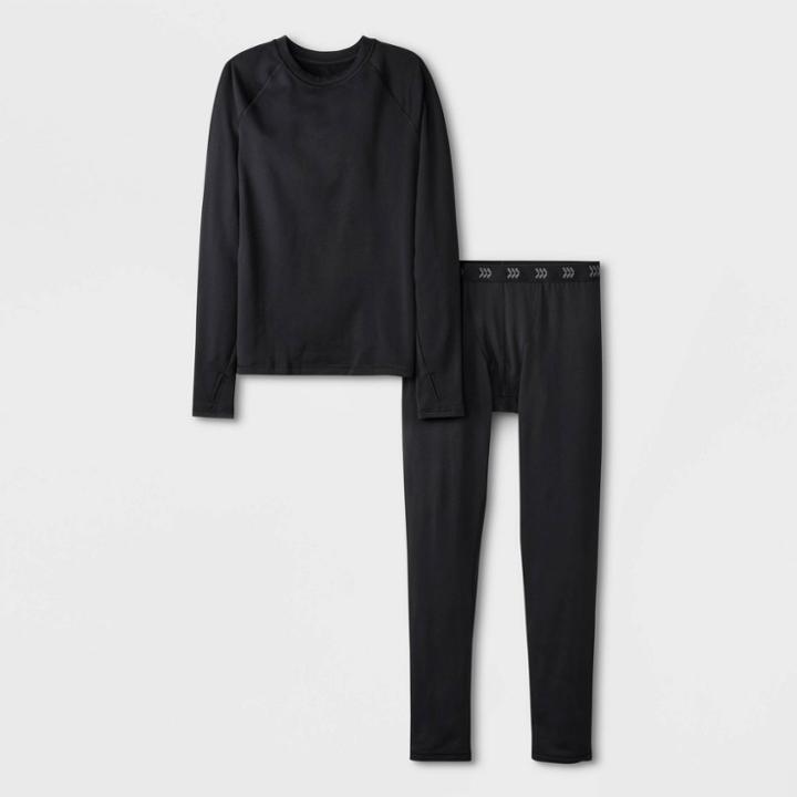 Boys' 2pk Thermal Set - All In Motion Black