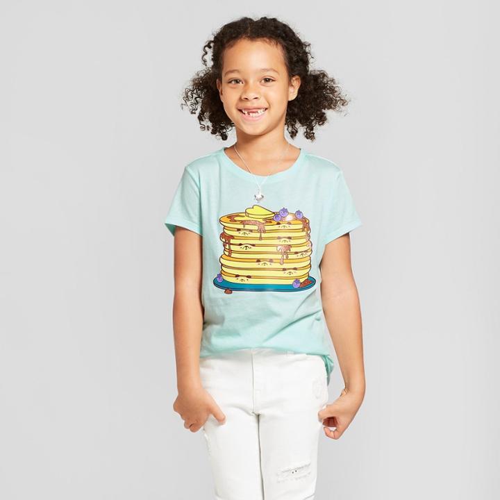 Girls' Short Sleeve Panda Cakes Graphic T-shirt - Cat & Jack Aqua