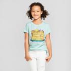 Girls' Short Sleeve Panda Cakes Graphic T-shirt - Cat & Jack Aqua