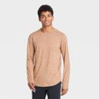 Men's Soft Gym Long Sleeve T-shirt - All In Motion Dark Butterscotch