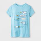 Girls' Emoji's In A Bottle Graphic Short Sleeve T-shirt - Cat & Jack Aqua