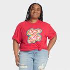 Ev Lgbt Pride Pride Gender Inclusive Adult Extended Size 'love Is Love' Short Sleeve Graphic T-shirt - Red