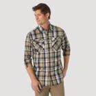 Wrangler Men's Atg David Woven Plaid Button-down Shirt - Khaki