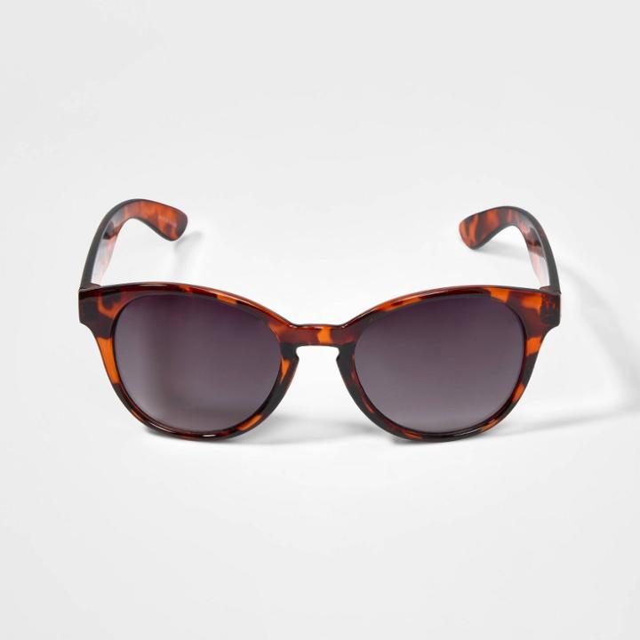 Girls' Tort Cateye Round Sunglasses - Art Class Brown