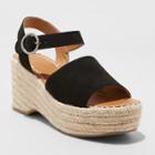 Women's Morgan Two Piece Espadrille Wedge - Universal Thread Black