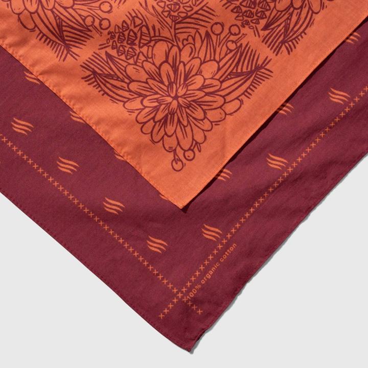 United By Blue Organic Bandana - Maroon Rhododendron