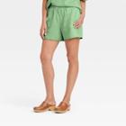 Women's High-rise French Terry Pull-on Shorts - Universal Thread Green