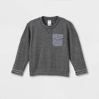 Oshkosh B'gosh Toddler Boys' Cozy Pocket Pullover Long Sleeve T-shirt - Navy