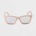 Women's Angular Square Blue Light Filtering Glasses - A New Day Tan