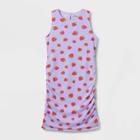 Girls' High Neck Mesh Dress - Art Class Purple