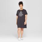 Junk Food Women's Plus Size Atari Computer Camp Knit Graphic Dress - Black