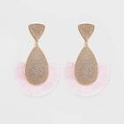 Sugarfix By Baublebar Druzy With Fringe Drop Earrings - Gray/pink, Women's
