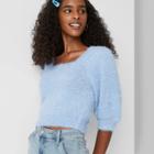 Women's Puff Short Sleeve Square Neck Pullover Sweater T-shirt - Wild Fable