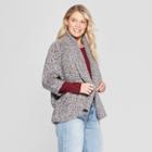 Women's 3/4 Sleeve Open Shaker Stitch Cardigan - Knox Rose Gray