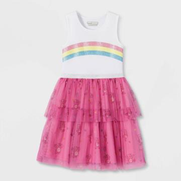 Girls' Care Bears Tutu Dress - Pink/white