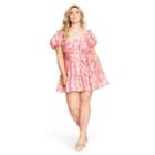 Women's Plus Size Ccile Puff Sleeve Dress - Loveshackfancy For Target Pink