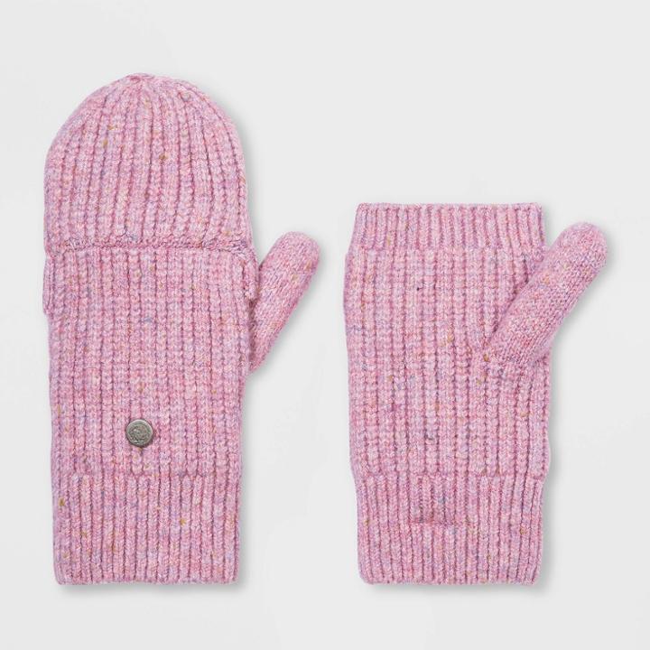 Women's Rib Flip Top Mitten - Universal Thread Purple