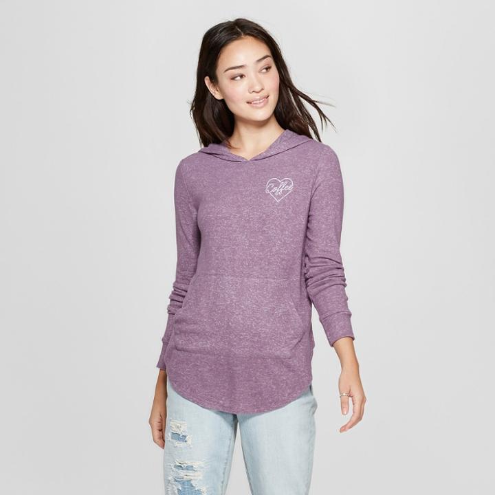 Women's Love Coffee Hooded Graphic Sweatshirt - Grayson Threads (juniors') - Purple