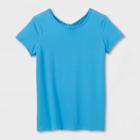 Girls' Short Sleeve Keyhole Back Gym T-shirt - All In Motion Blue