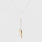 Small Shells And Cubic Zirconia Long Necklace - A New Day Gold