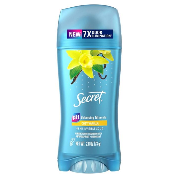 Secret Invisible Solid Antiperspirant And Deodorant - Vanilla