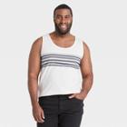 Men's Tall Standard Fit Striped U-neck Tank Top - Goodfellow & Co Navy