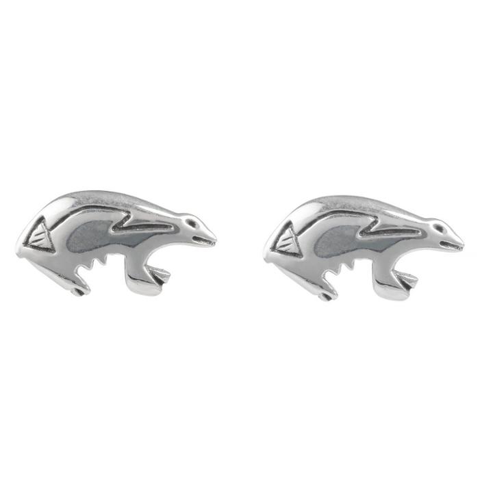 Women's Journee Collection Sterling Silver Bear Stud Earrings -