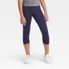 Girls' Performance Capri Leggings - All In Motion Navy Xs, Girl's, Blue