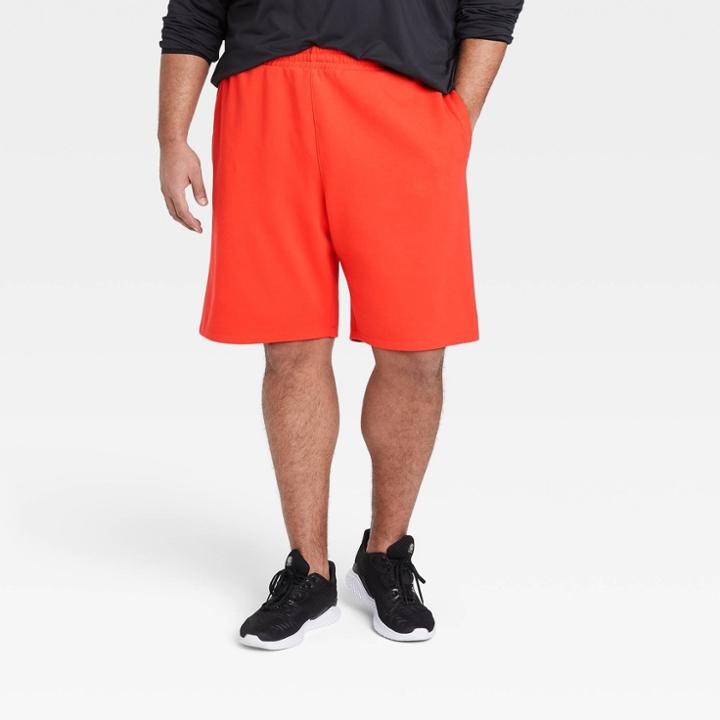 Men's Big & Tall French Terry Shorts - All In Motion Orange