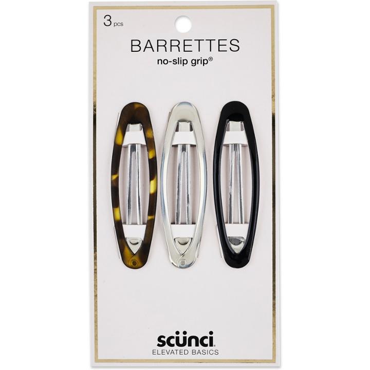 Conair Scunci Oval Clip - 3pk - 8cm,