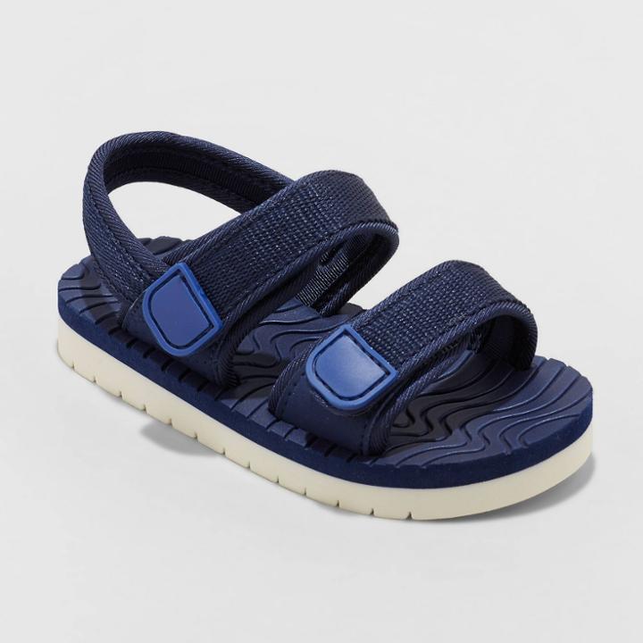 Toddler Boys' Blair Footbed Slip-on Sandals - Cat & Jack Navy