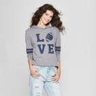 Women's Football Love Hooded Graphic Sweatshirt - Fifth Sun (juniors') Heather Gray