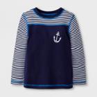 Baby Boys' Long Sleeve Anchor Rash Guard - Cat & Jack Navy 9m, Boy's, Blue