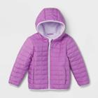 Toddler Long Sleeve Puffer Jacket - Cat & Jack Purple