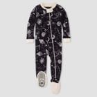 Burt's Bees Baby Baby Boys' Space Dreams Organic Cotton Footed Pajama - White