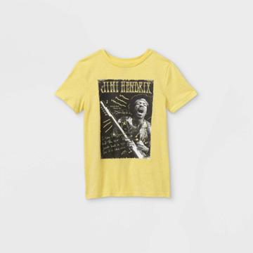Epic Rights Boys' Jimi Hendrix Short Sleeve T-shirt - Yellow