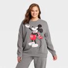 Adult Disney Plus Size Mickey Mouse Graphic Sweatshirt - Charcoal Gray