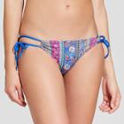 Women's Sun Coast Cheeky Tie Side Bikini Bottom - Shade & Shore Blue Boho