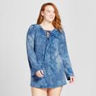 Cover 2 Cover Women's Plus Size Lace-up Tunic - Tie Dye