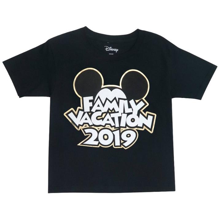 Kids' Mickey Family Vacation 2019 T-shirt - Disney- Black Xl, Kids Unisex