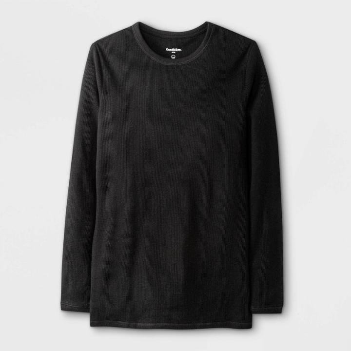 Men's Tall Long Sleeve Thermal Undershirt - Goodfellow & Co Black