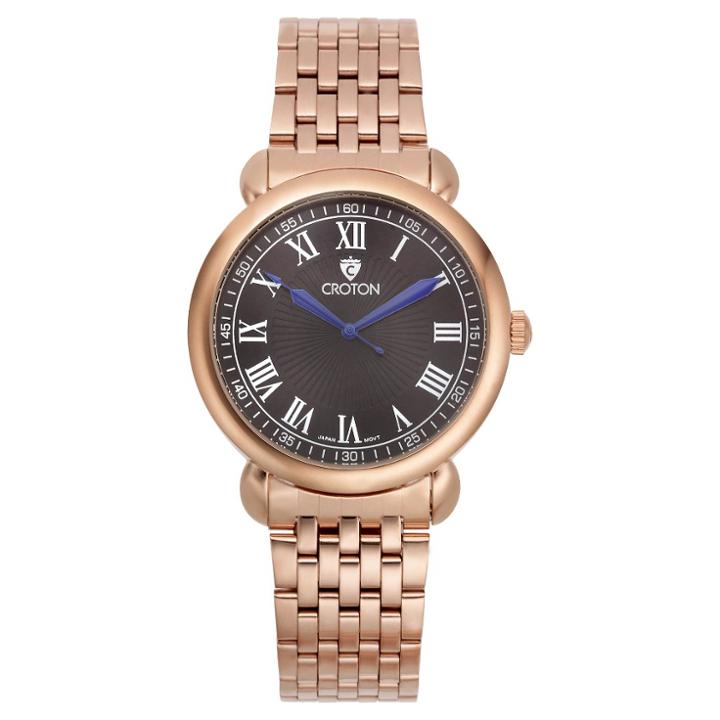 Men's Croton Analog Watch - Gold Black Dial