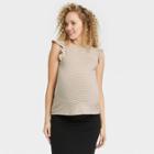 The Nines By Hatch Jersey Maternity Tank Top Beige