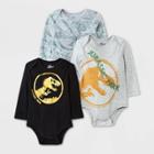 Universal Baby Boys' 3pc Jurassic Park Bodysuit - 0-3m, Black/gray/black