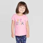 Petitetoddler Girls' Short Sleeve 'best Sister' T-shirt - Cat & Jack Pink