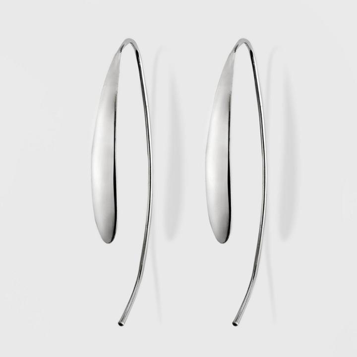 Silver Plated Flat Teardrop Fine Jewelry Earrings - A New Day