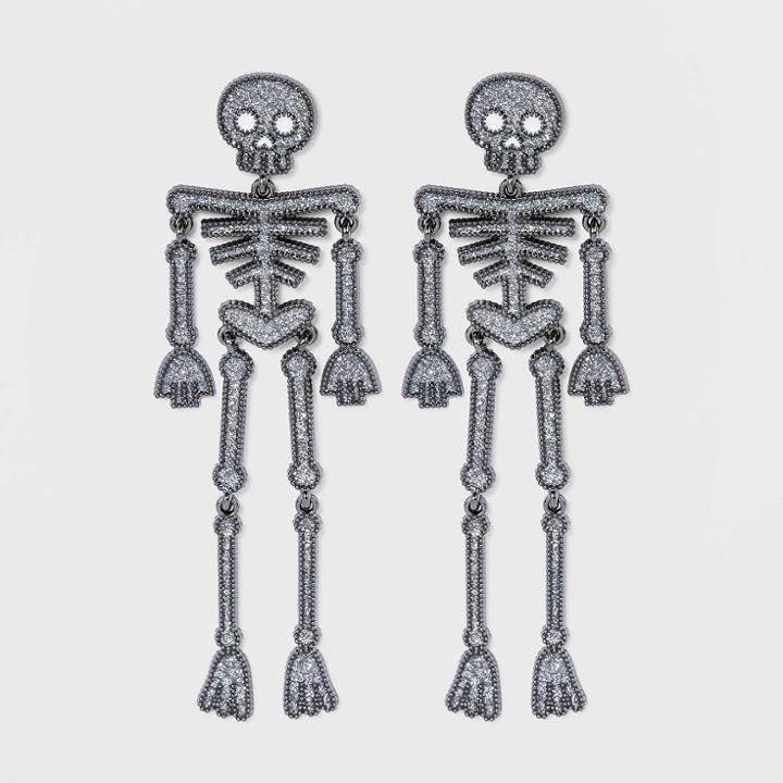 Sugarfix By Baublebar Skeleton Drop Earrings - Black