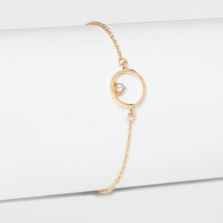 Cubic Zirconia Adjustable Bracelet - A New Day Rosewater Opal/gold